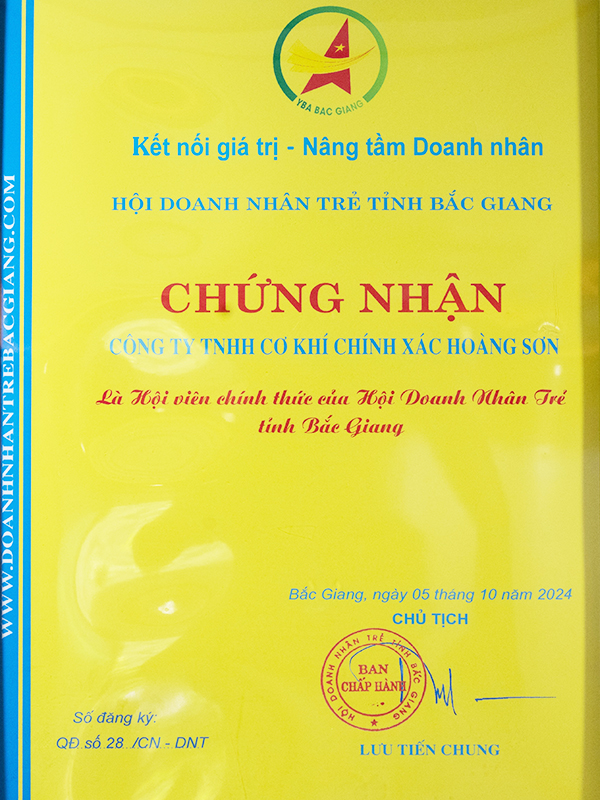 CÔNG TY TNHH CƠ KHÍ CHÍNH XÁC HOÀNG SƠN